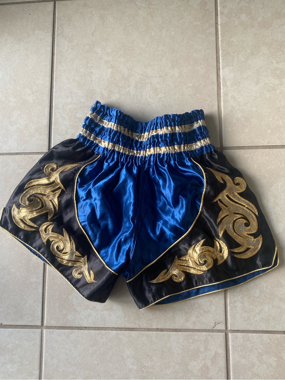 Must Thai Boxing Athletic Shorts with Gold Embroidery - Women's